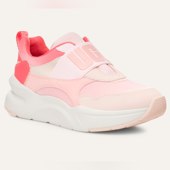 UGG Women's La Flex Gradient Logo Chunky Pink Platform Sneakers Size 7 - Picture 4 of 7